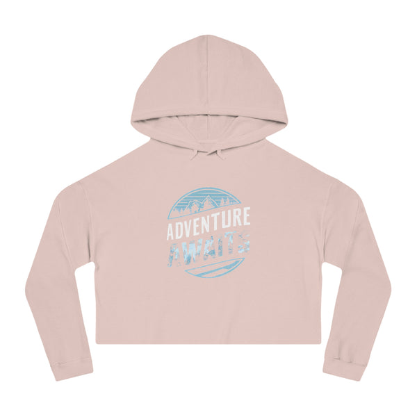 Adventure Awaits | Women’s Cropped Hooded Sweatshirt